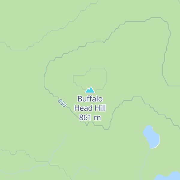 Map of Buffalo Head Hill