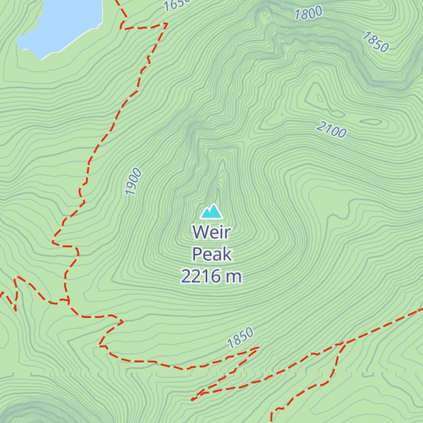 Map of Weir Peak