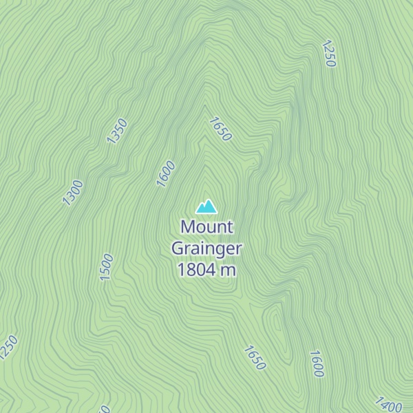Map of Mount Grainger
