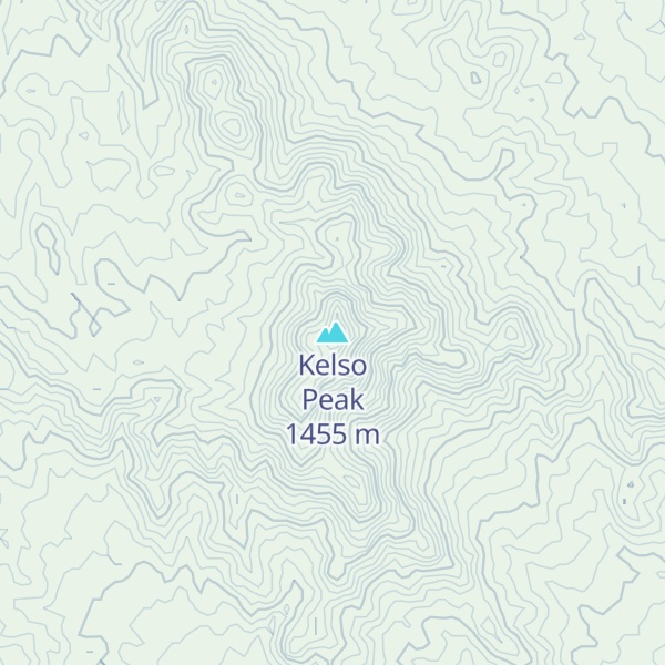 Map of Kelso Peak