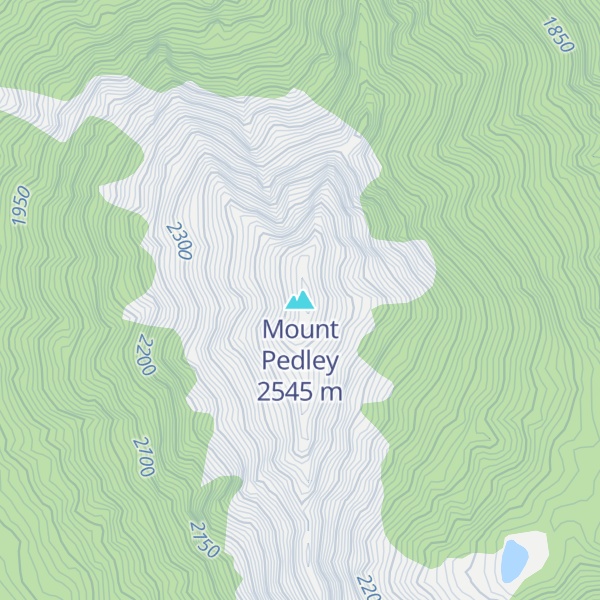 Map of Mount Pedley