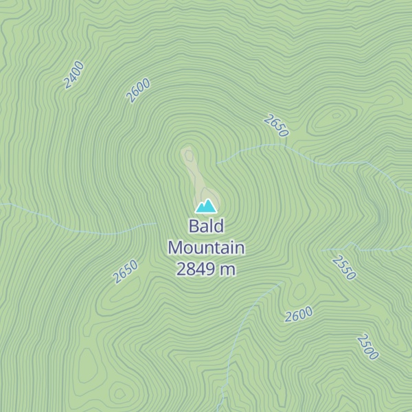 Map of Bald Mountain