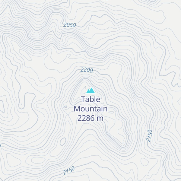 Map of Table Mountain