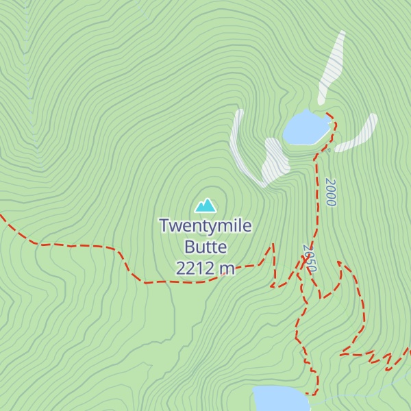 Map of Twentymile Butte