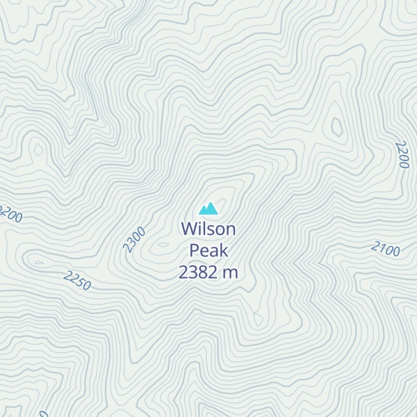 Map of Wilson Peak