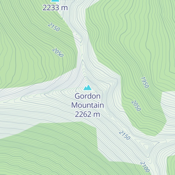 Map of Gordon Mountain