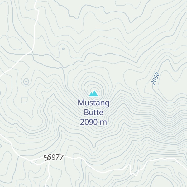 Map of Mustang Butte