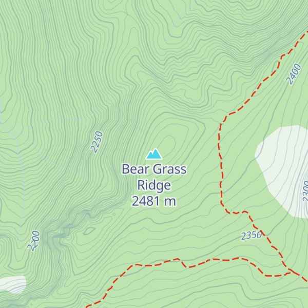 Map of Bear Grass Ridge