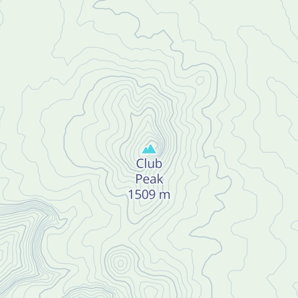 Map of Club Peak