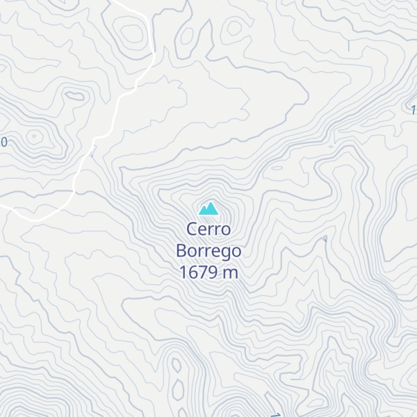 Map of Cerro Borrego