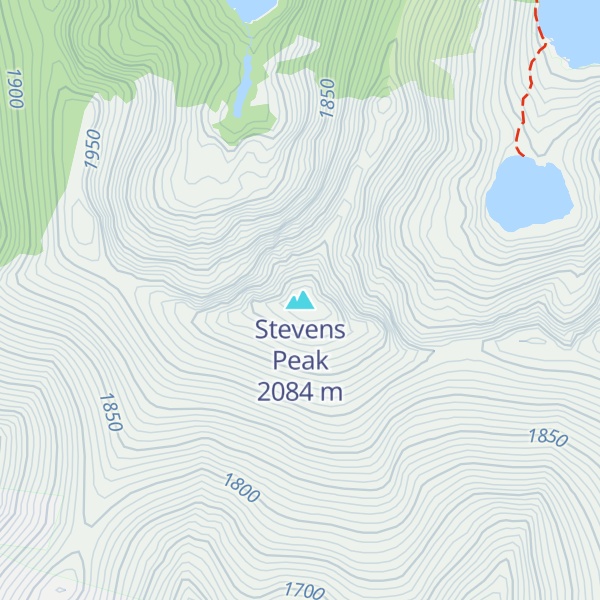 Map of Stevens Peak