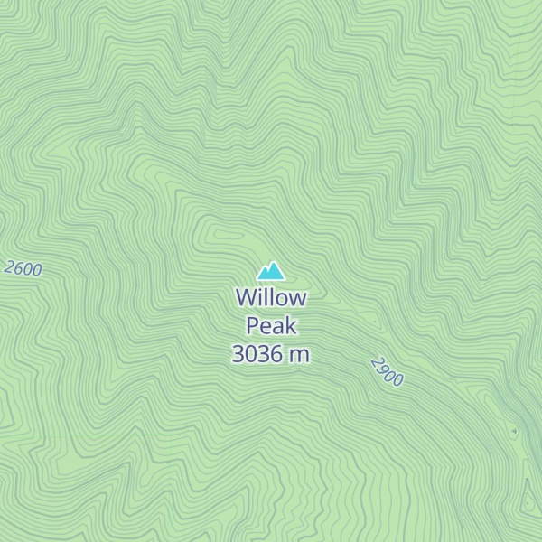 Map of Willow Peak