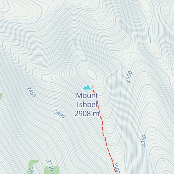 Map of Mount Ishbel