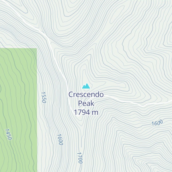 Map of Crescendo Peak