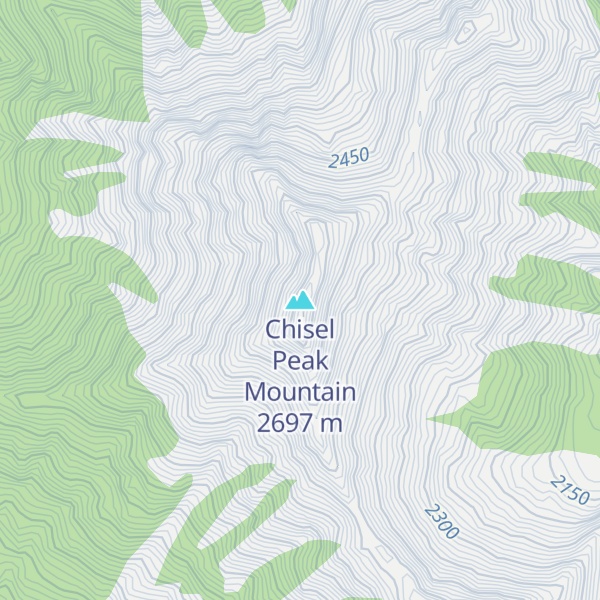Map of Chisel Peak Mountain