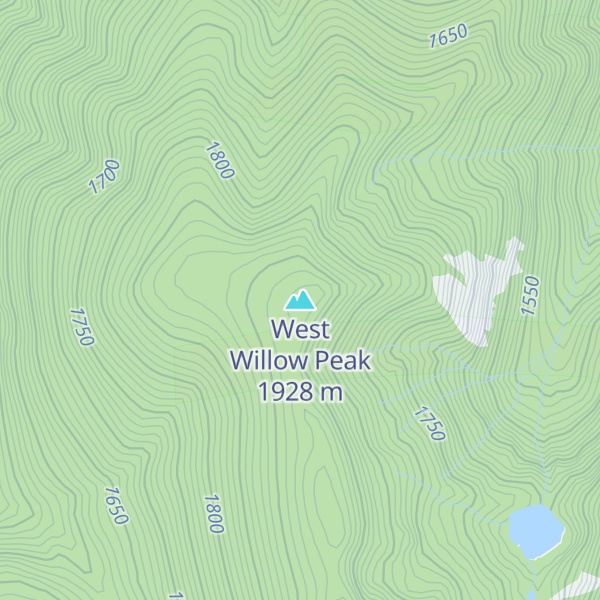 Map of West Willow Peak