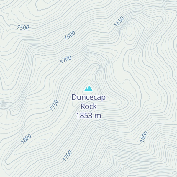 Map of Duncecap Rock