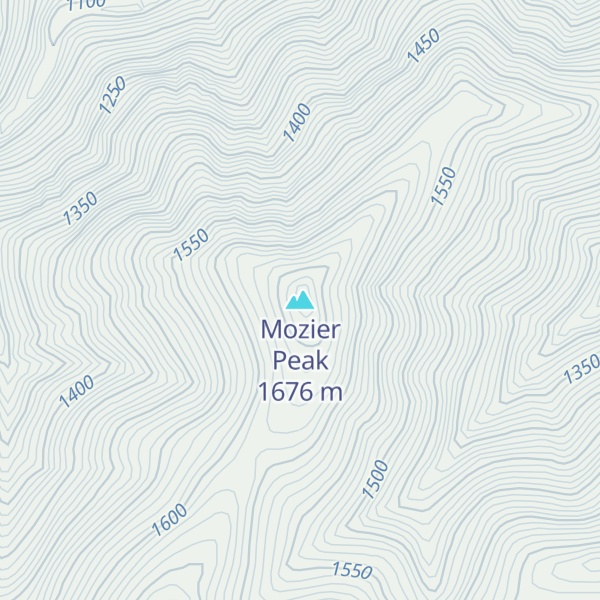 Map of Mozier Peak