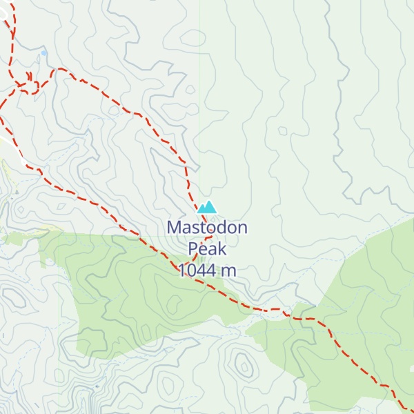 Map of Mastodon Peak