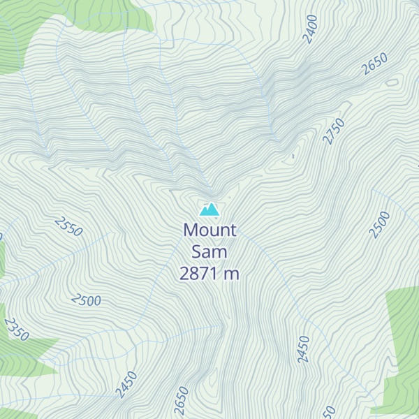 Map of Mount Sam