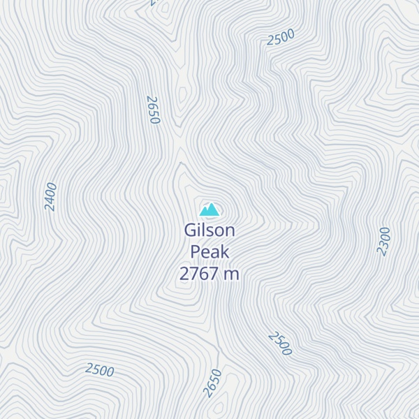 Map of Gilson Peak