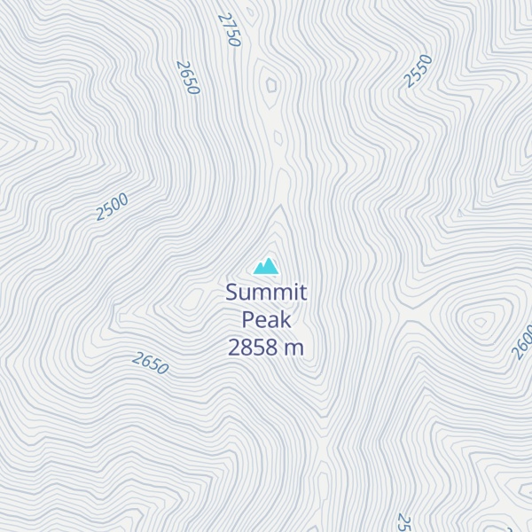 Map of Summit Peak