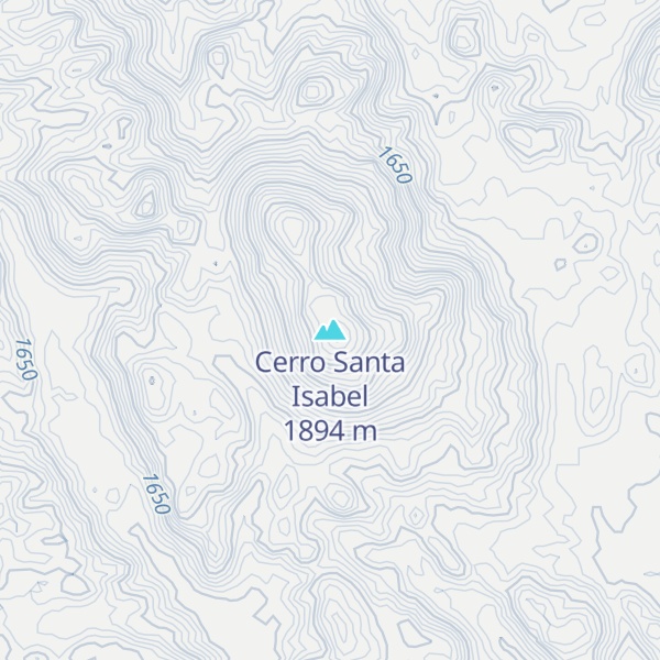Map of Cerro Santa Isabel