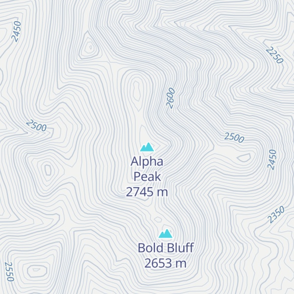 Map of Alpha Peak