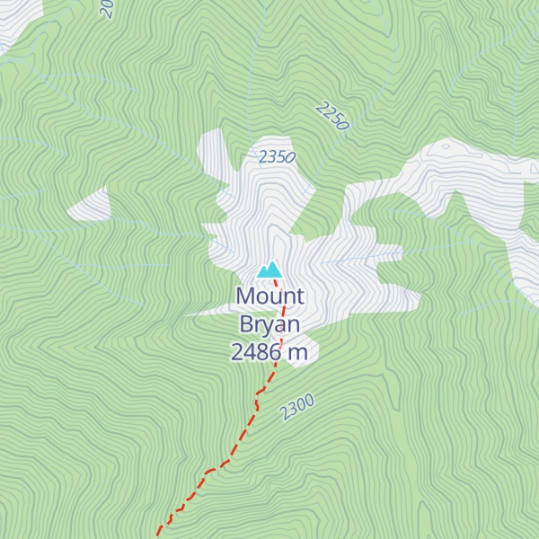 Map of Mount Bryan