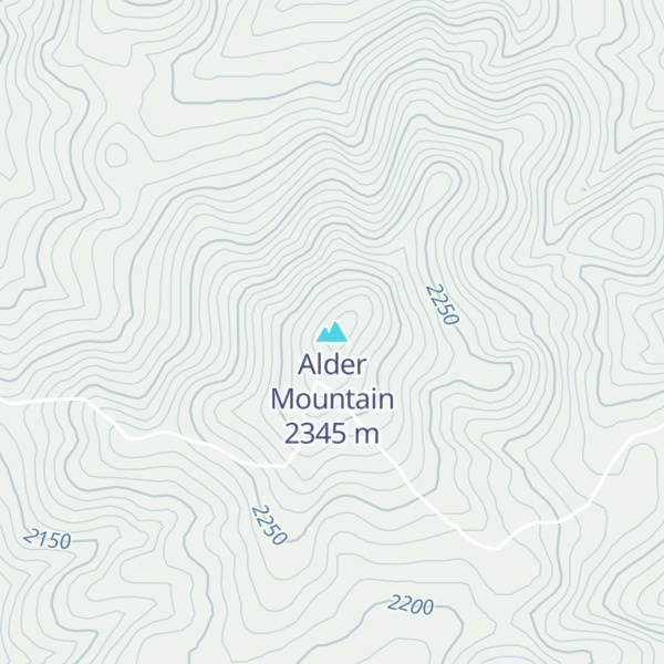 Map of Alder Mountain