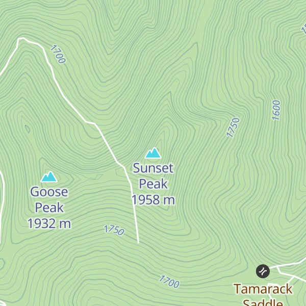 Map of Sunset Peak
