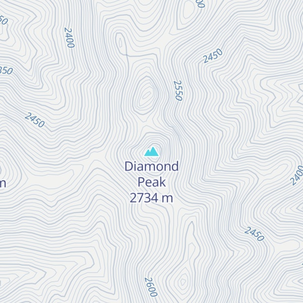 Map of Diamond Peak