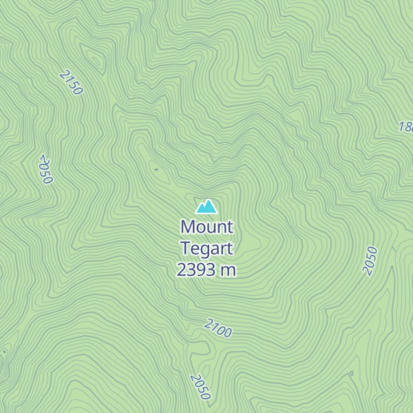 Map of Mount Tegart