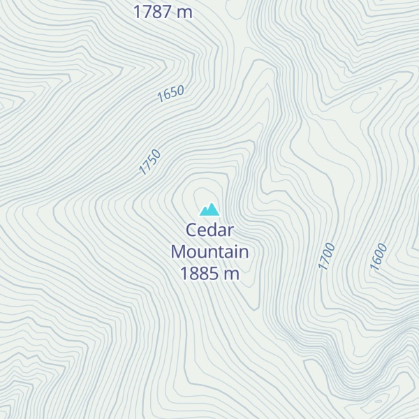 Map of Cedar Mountain