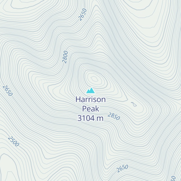 Map of Harrison Peak