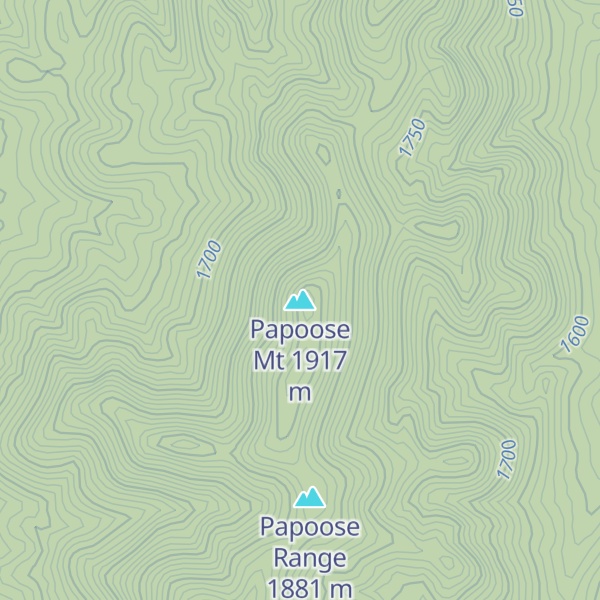 Map of Papoose Mt
