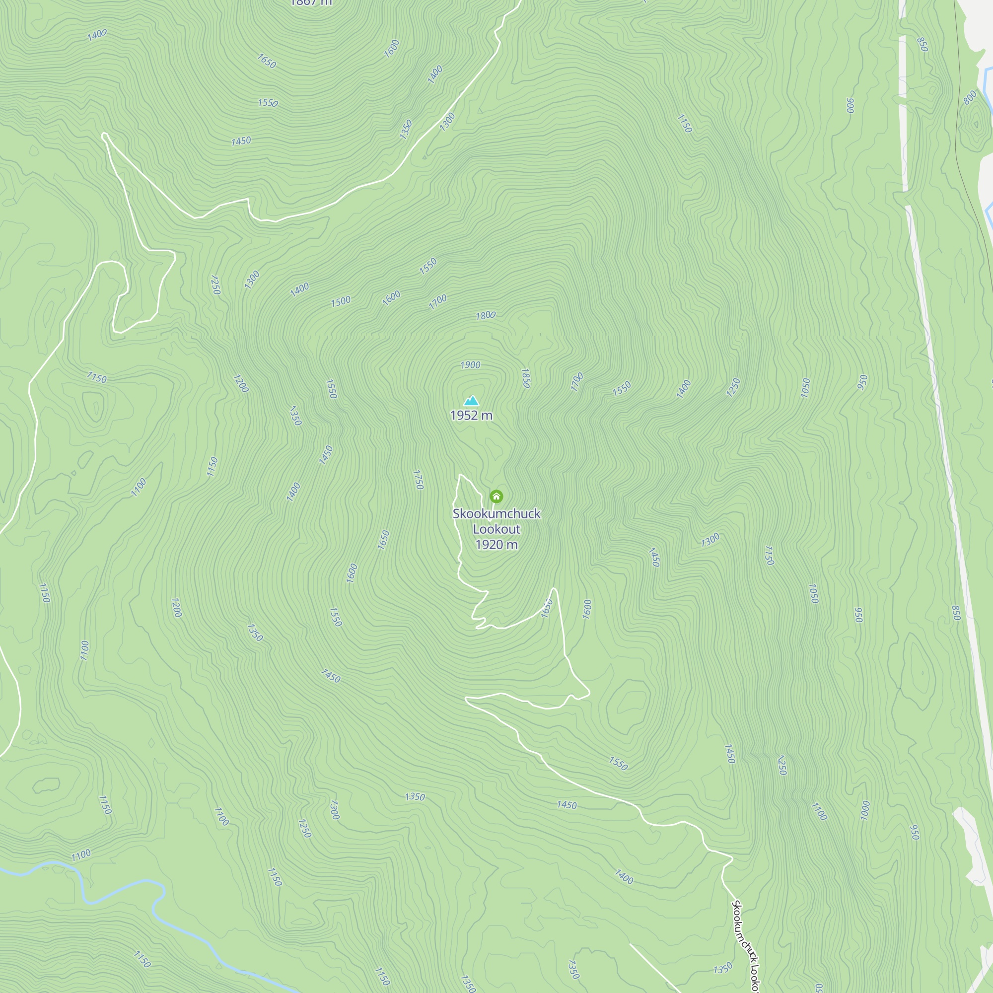 Skookumchuck Lookout map