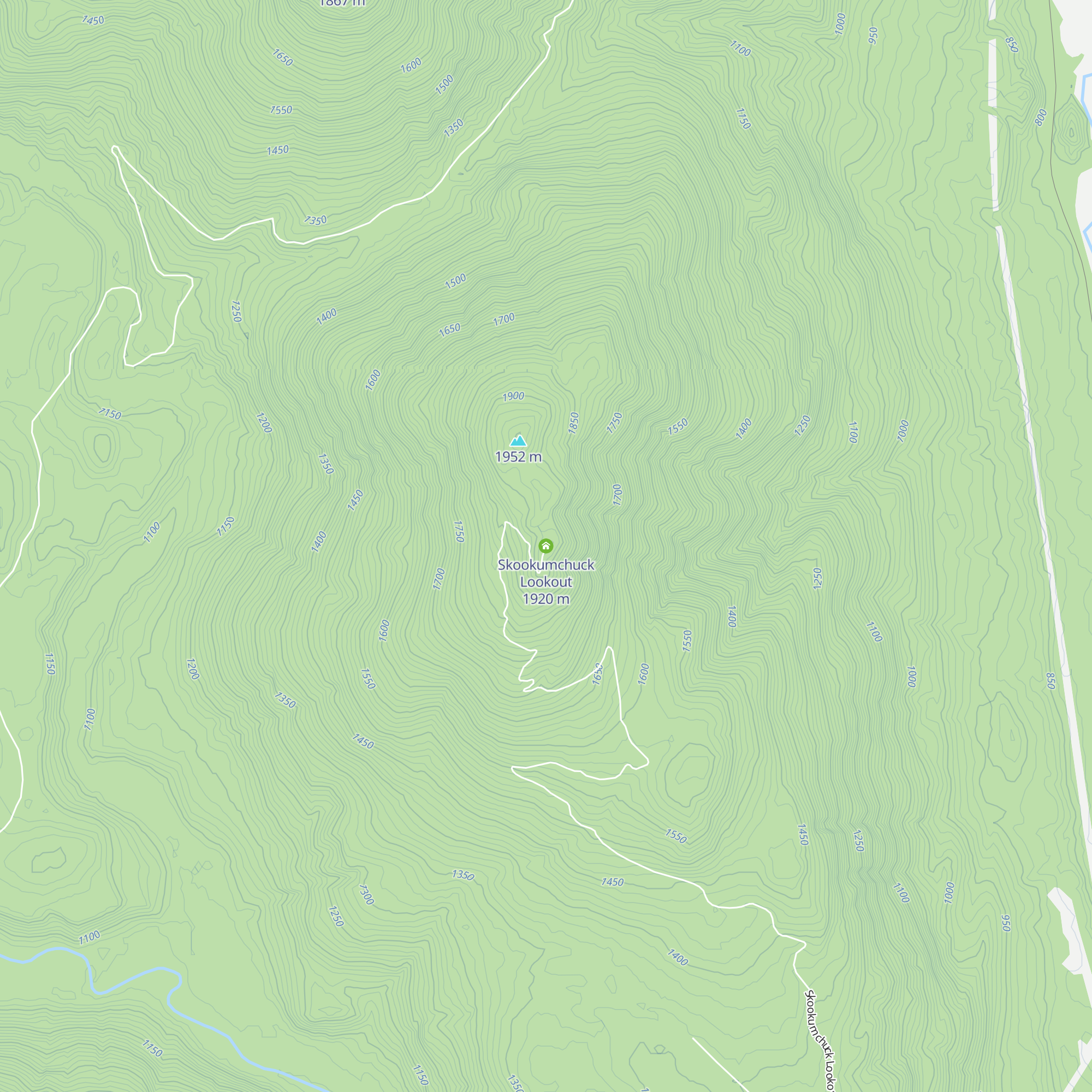 Skookumchuck Lookout map