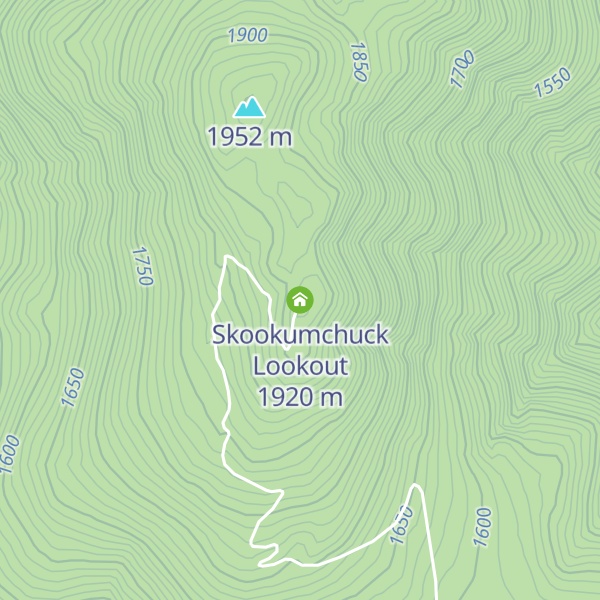 Map of Skookumchuck Lookout