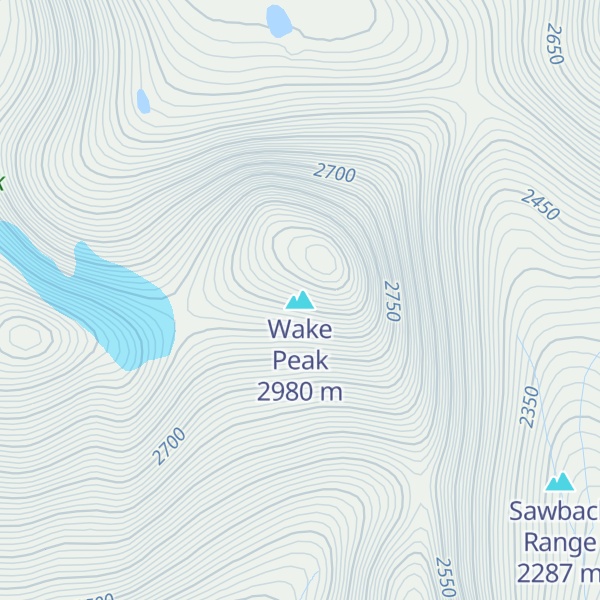 Map of Wake Peak