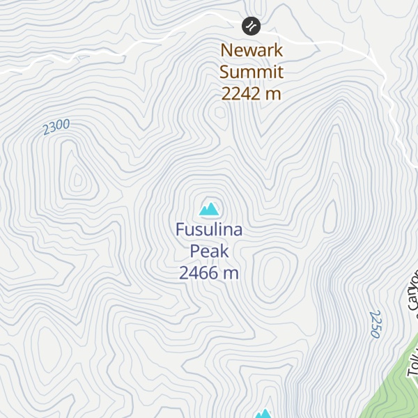 Map of Fusulina Peak