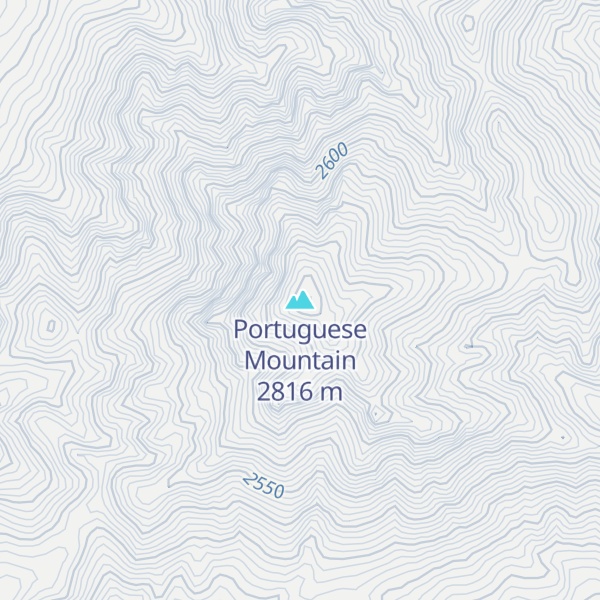 Map of Portuguese Mountain
