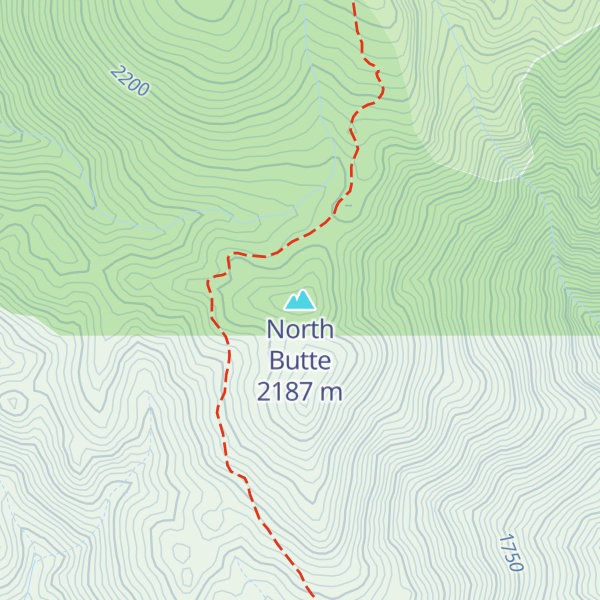 Map of North Butte