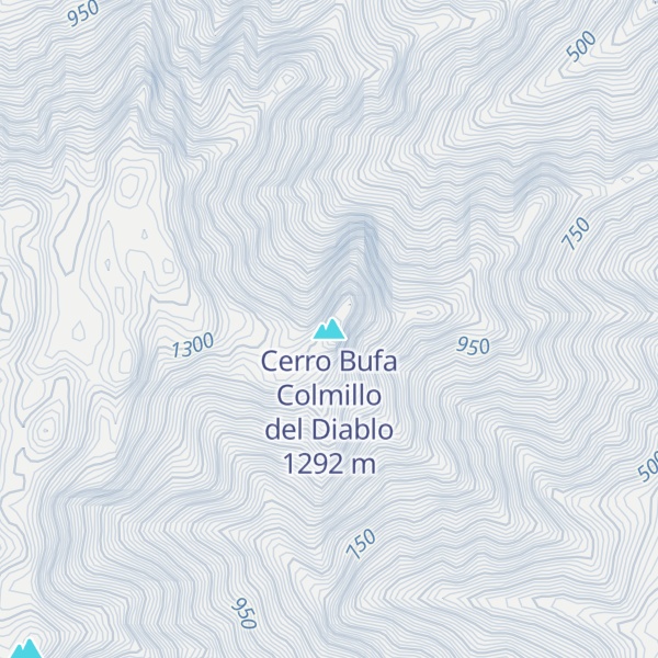 Map of Cerro Bufa Colmillo del Diablo