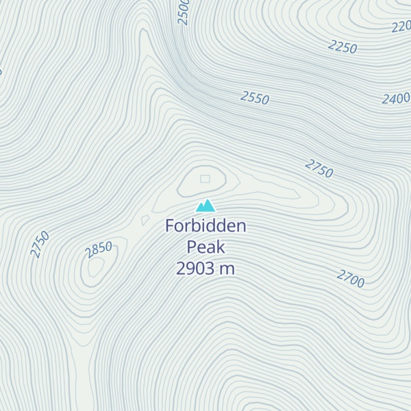 Map of Forbidden Peak