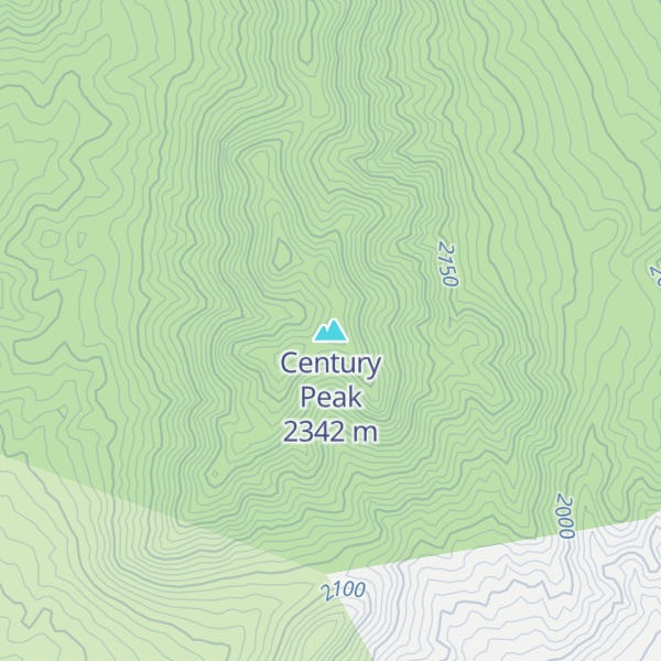 Map of Century Peak