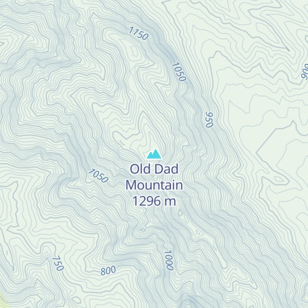 Map of Old Dad Mountain