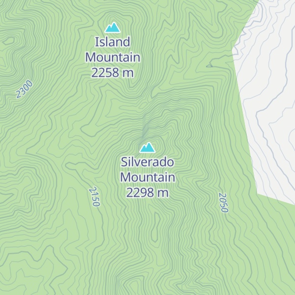 Map of Silverado Mountain