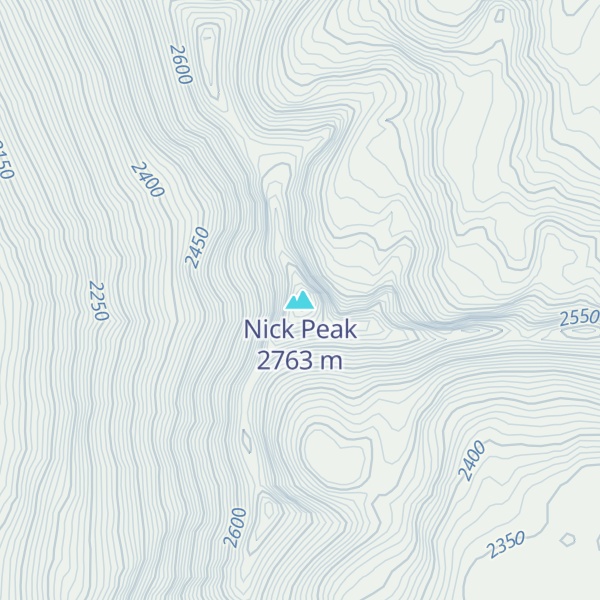 Map of Nick Peak