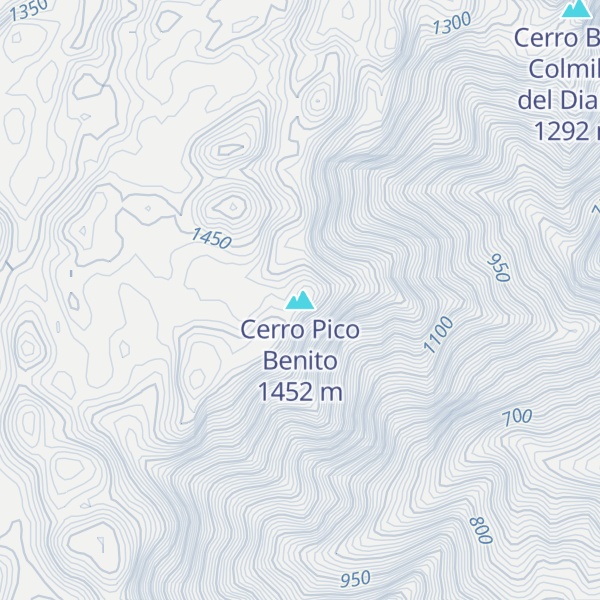 Map of Cerro Pico Benito